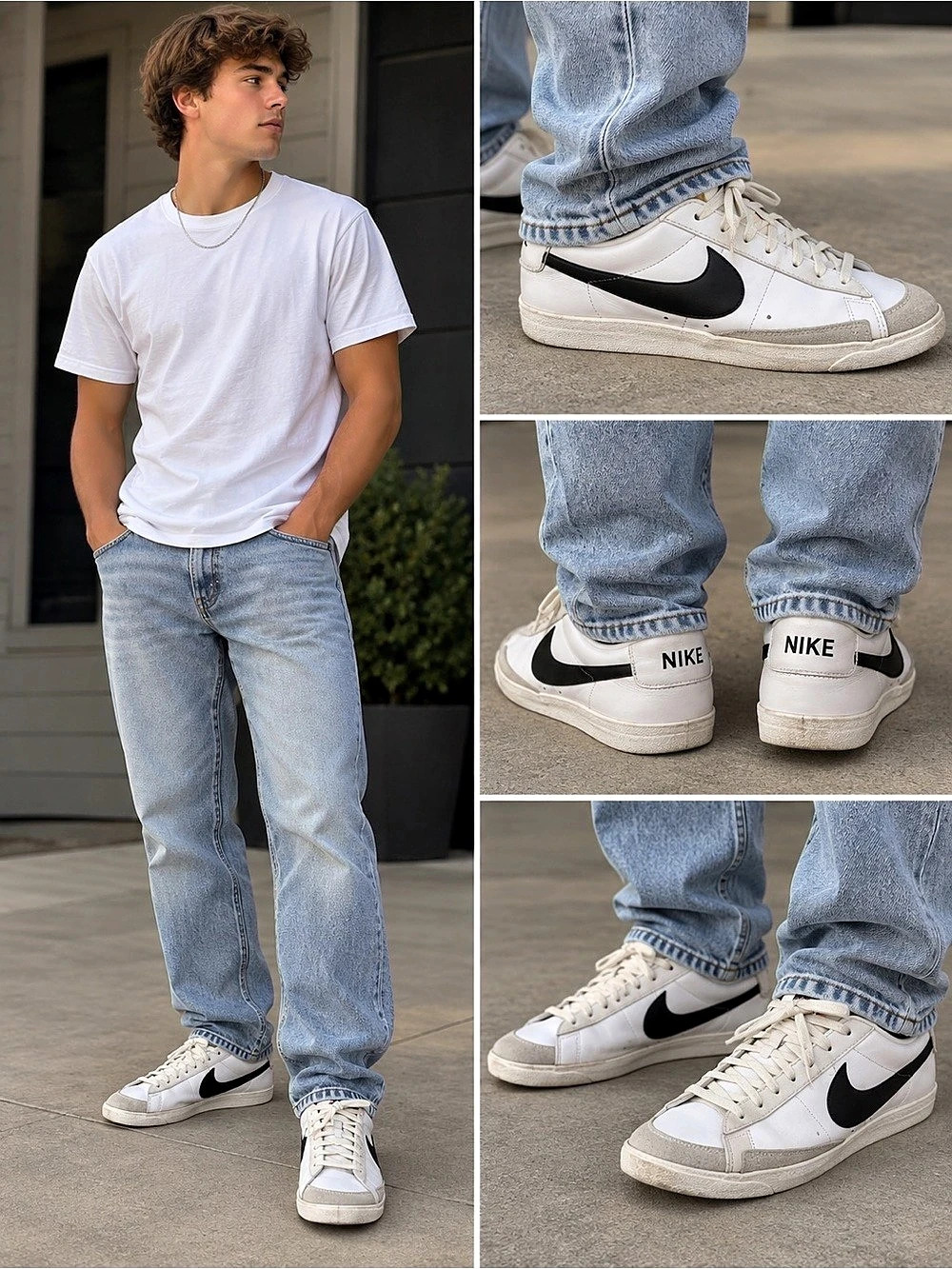 Nike Blazer Low '77 Vintage Sneakers White & Black US 12